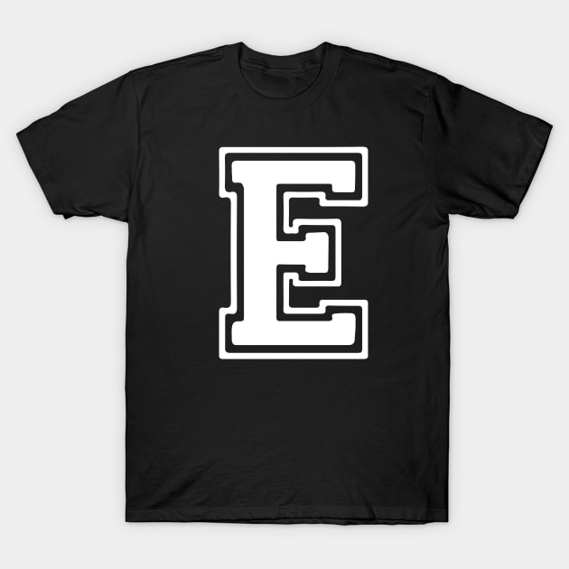 Letter E T-Shirt by Xtian Dela ✅